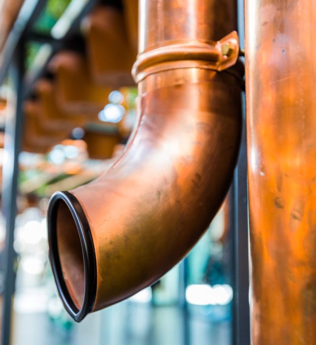 Sortie de descente de gouttières en cuivre